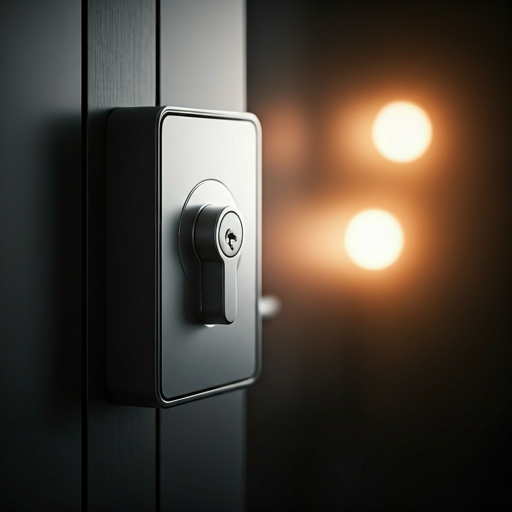 High security lock mechanism with cinematic lighting