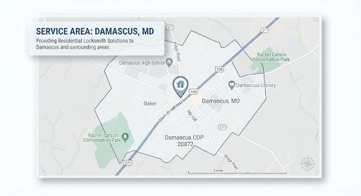 Map of Damascus MD